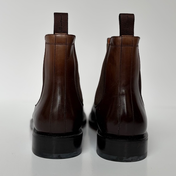 Santoni Goodyear Brown Leather Chelsea Boots - Picture 4 of 10